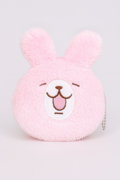 Кошелёк плюшевый "Happy bunny", pink (10*11 см) 