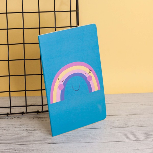 Тетрадь (A5) "Sleeping rainbow smile", green (13.5*20.5) 