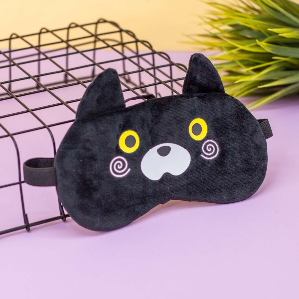Маска для сна "Crazy cat", black 
