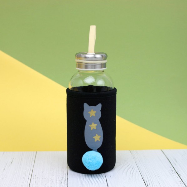 Бутылка "Cat's bottom" black 