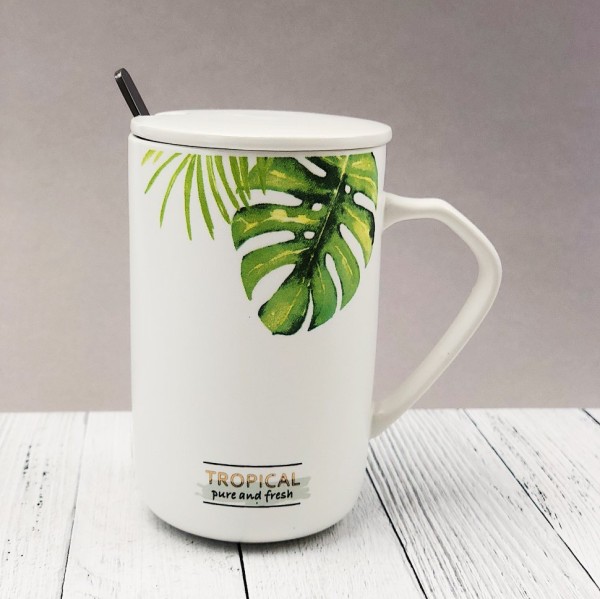 Кружка "Green leaves" (420ml) 