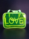 Дорожная косметичка "LOVE" yellow, 30*20*11 см
