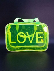 Дорожная косметичка "LOVE" yellow, 30*20*11 см