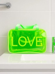 Дорожная косметичка "LOVE" yellow, 30*20*11 см