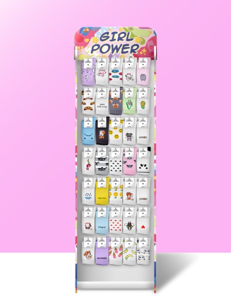 Стойка с крючками "Girl power" (590 шт. женских носков) 
