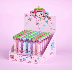 Маркер текстовыделитель 3 в 1 "Girl strawberry head"