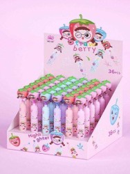 Маркер текстовыделитель 3 в 1 "Girl strawberry head"