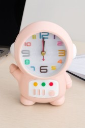 Часы-будильник «Cheerful cosmonaut», pink (14,5х11,5 см)