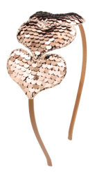 Ободок для волос GIRLY "Heart of gold", gold