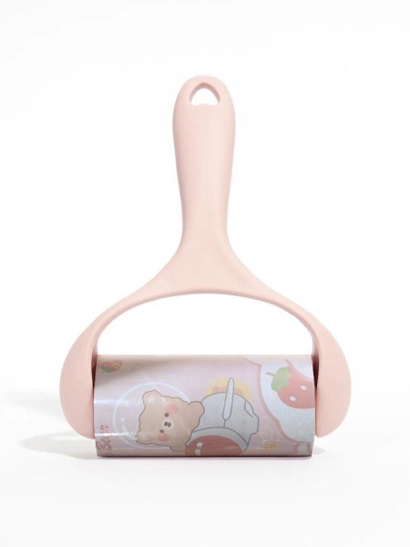 Ролик для чистки одежды iLikeGift "Pink teddy bear", 10 см*60 листов 