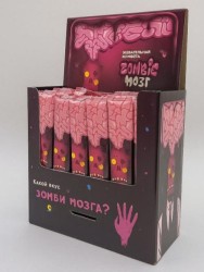 Жевательная конфета "Zombie мозг", клубника (ш/б 75шт*18гр)