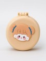 Расческа раскладная с зеркалом  "Winking girl folding", beige