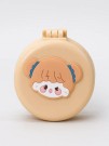 Расческа раскладная с зеркалом  "Winking girl folding", beige