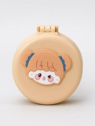 Расческа раскладная с зеркалом  "Winking girl folding", beige