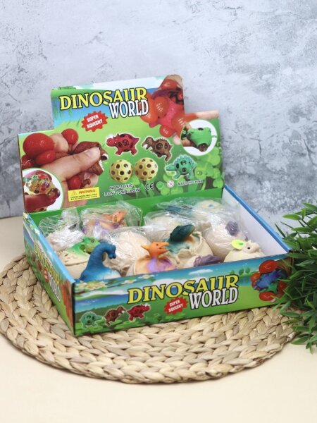 Мялка - антистресс «Dinosaur ball», mix, шоу-бокс 12 шт. 