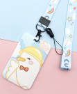 Футляр для карт на ленте "Happy day", yellow hat