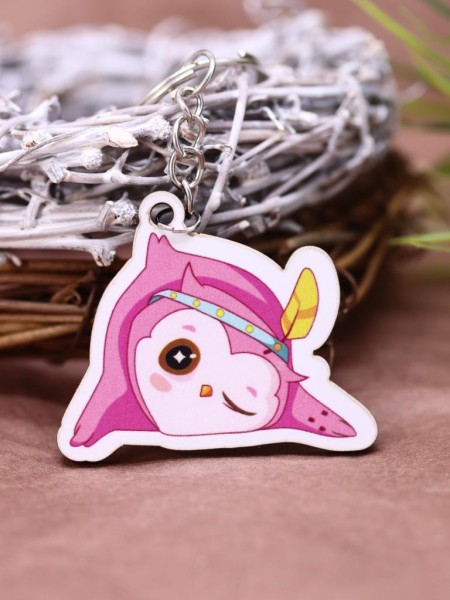Брелок ECO из дерева "SOVA winking" 