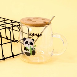 Кружка "Glass Panda eating", (400 мл)