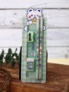 Канцелярский набор "Мишка", green (набор 5в1)