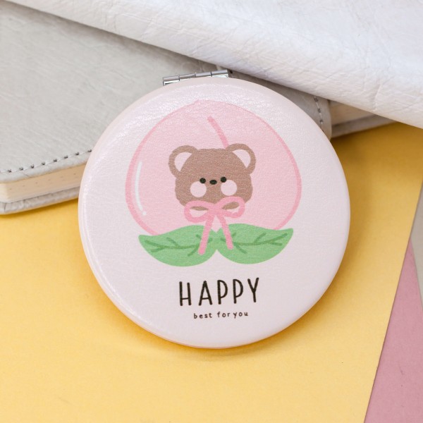 Зеркало "Happy bear peach", pink 