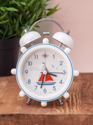 Часы-будильник "Aboard Лодка", white (14х11 см)