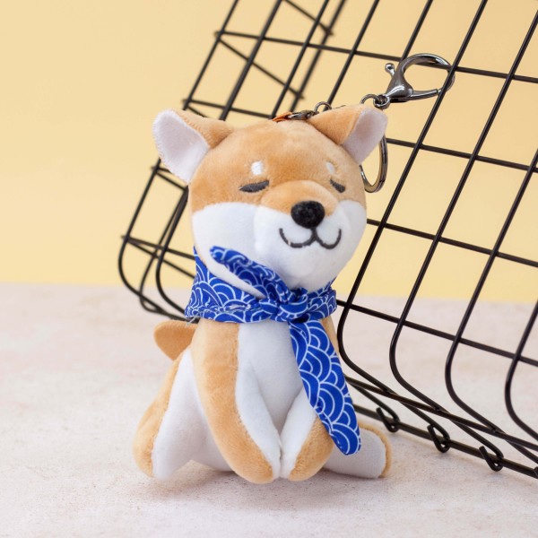 Брелок "Sleeping dog in scarf", brown 