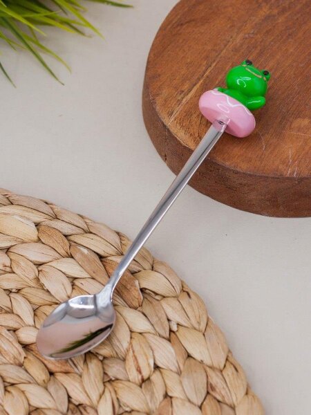 Ложка десертная "Funny frog", green 