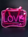 Дорожная косметичка "LOVE" pink, 30*20*11 см