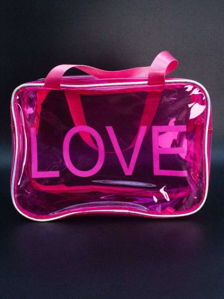 Дорожная косметичка "LOVE" pink, 30*20*11 см 