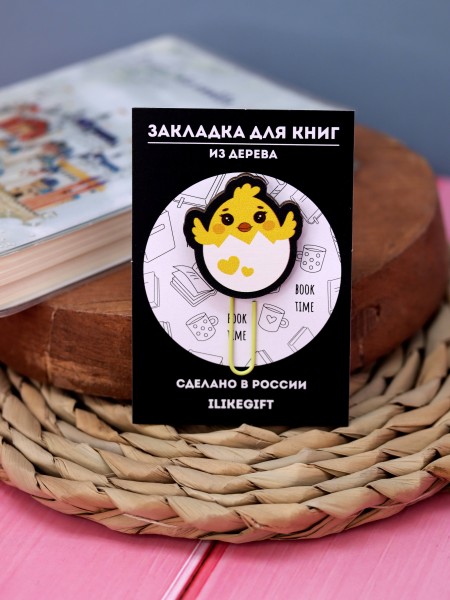 Закладка – скрепка ECO из дерева CHICK-CHICK 