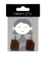 Серьги акриловые GIRLY "A piece of chocolate"