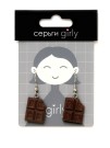 Серьги акриловые GIRLY "A piece of chocolate"