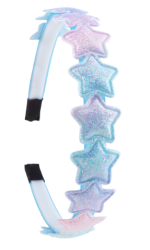Ободок для волос GIRLY "Blue stars", blue
