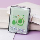 Зеркало-шейкер раскладное "Sparkles avocado" three (8*6 см)