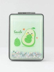 Зеркало-шейкер раскладное "Sparkles avocado" three (8*6 см)