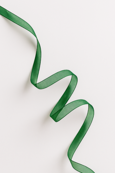 Лента для декора и подарков "Ribbon of magic", dark green (1,5 см*1 м) 