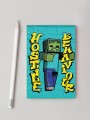 Блокнот А7 "My Game-3", клетка, 40 л, на скрепке, обл. 200 гр/м2 (65*98 мм)