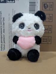 Мягкая игрушка "Panda hearts", light pink, 20 см