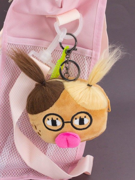 Плюшевый кошелек "Potato family", brown-beige 