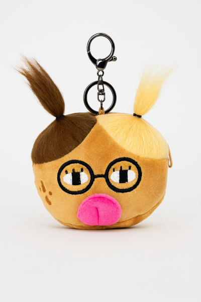 Плюшевый кошелек "Potato family", brown-beige 