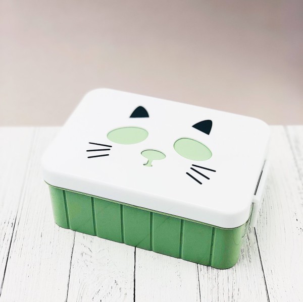 Ланчбокс "Cat", green 