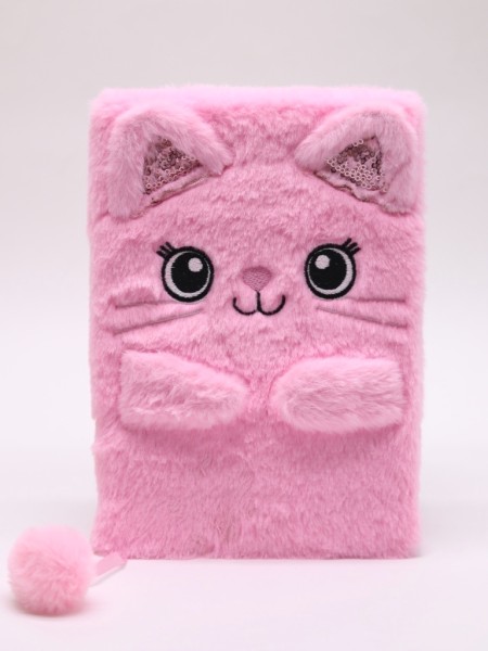 Блокнот плюшевый «Pink Kitten» (21,5*14,5 см) 