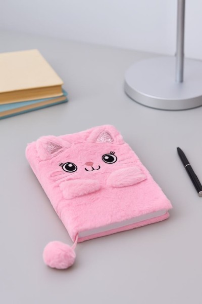 Блокнот плюшевый «Pink Kitten» (21,5*14,5 см) 