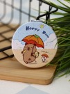 Зеркало раскладное "HappyBara", пляж (7*7 см)