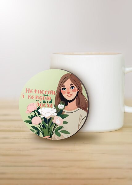 Подставка под горячее iLikeGift «Нежность в каждом вдохе», 9 см 