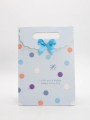 Пакет подарочный (M) "Colorful dots", blue (19x 9 x 27)