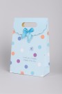 Пакет подарочный (M) "Colorful dots", blue (19x 9 x 27)