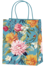 Пакет подарочный «Flower hugs», blue-yellow (21*25.5*10)