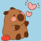 Алмазная мозаика  Draw Me! «Capybara in love», (20*20 см)
