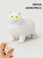 Мялка - антистресс «Fat cat», white